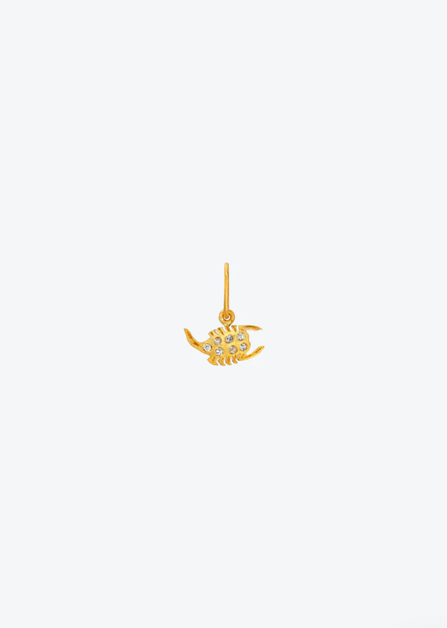 Mini Dendera Zodiac Diamond Scorpio Charm