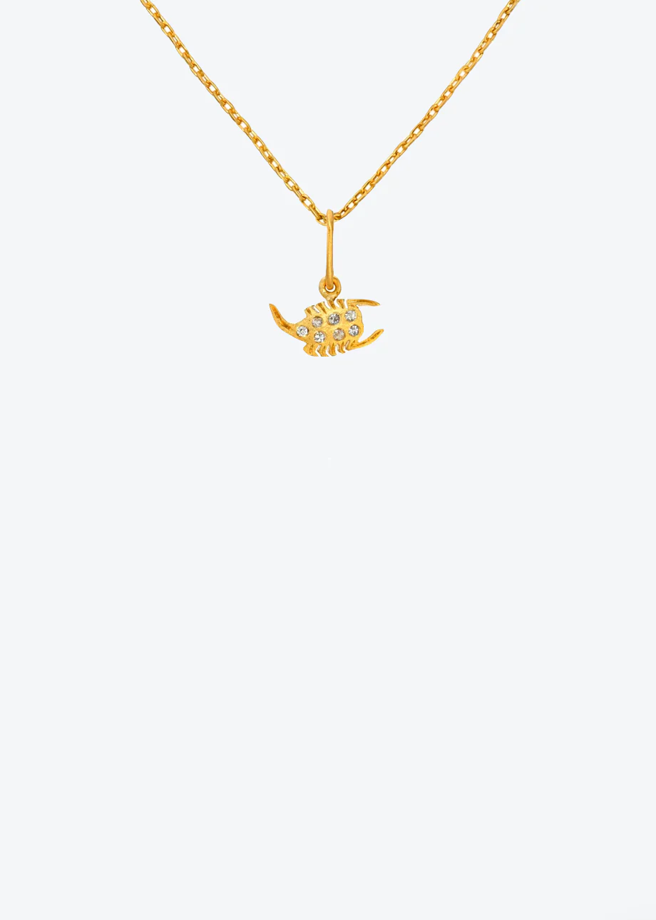 Mini Dendera Zodiac Diamond Scorpio Charm - Image 2