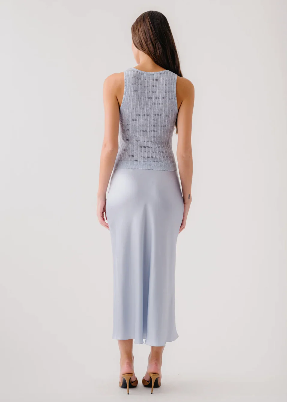 Miranda B Scallop Trim Bias Cut Skirt in Whisper - Image 3