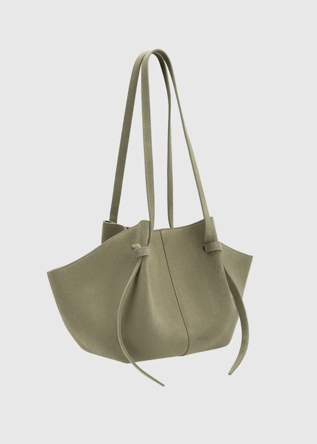 Mochi Tote in Olive Suede - Image 2