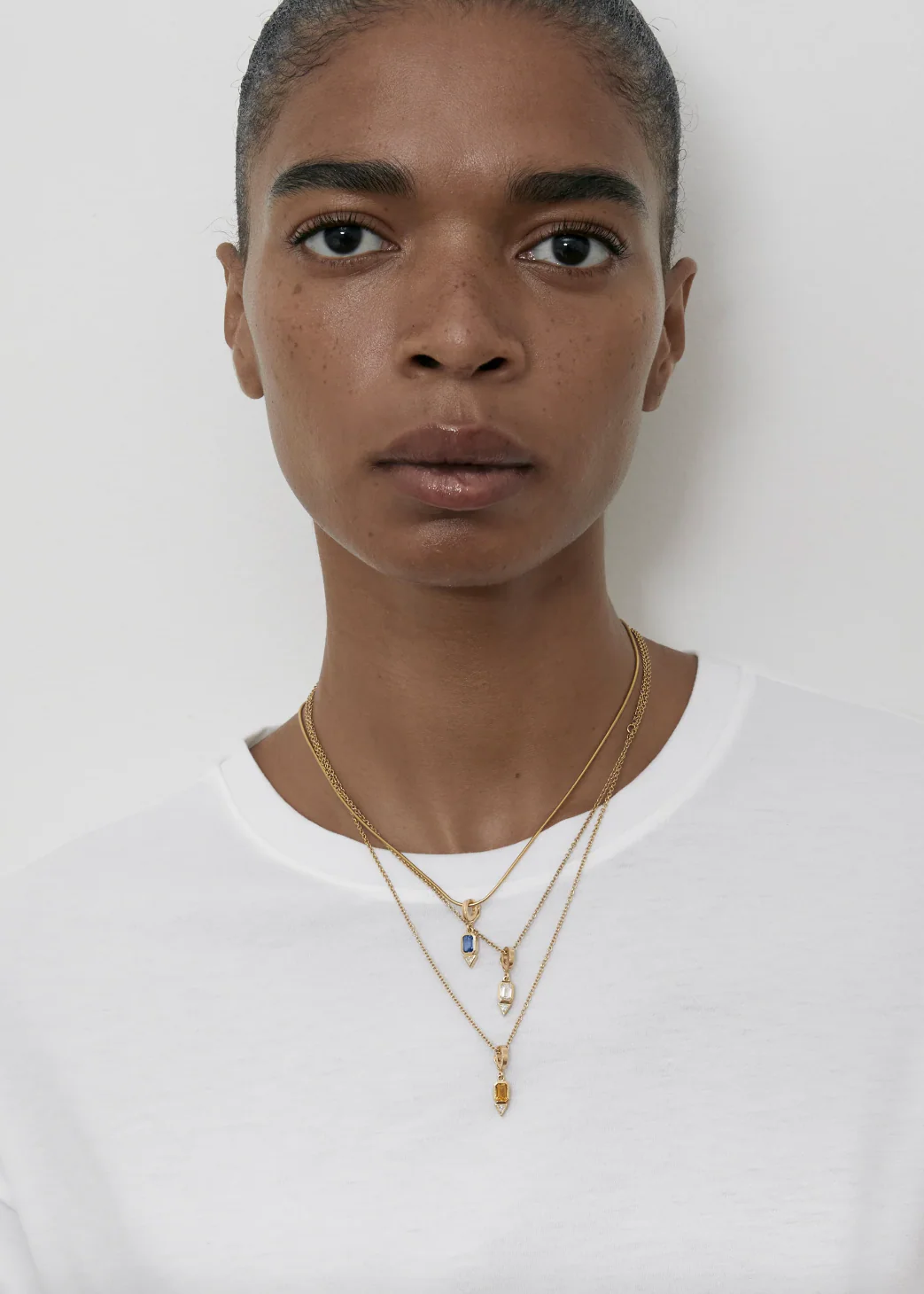 Moonstone and Trillion Diamond Charm - Image 2
