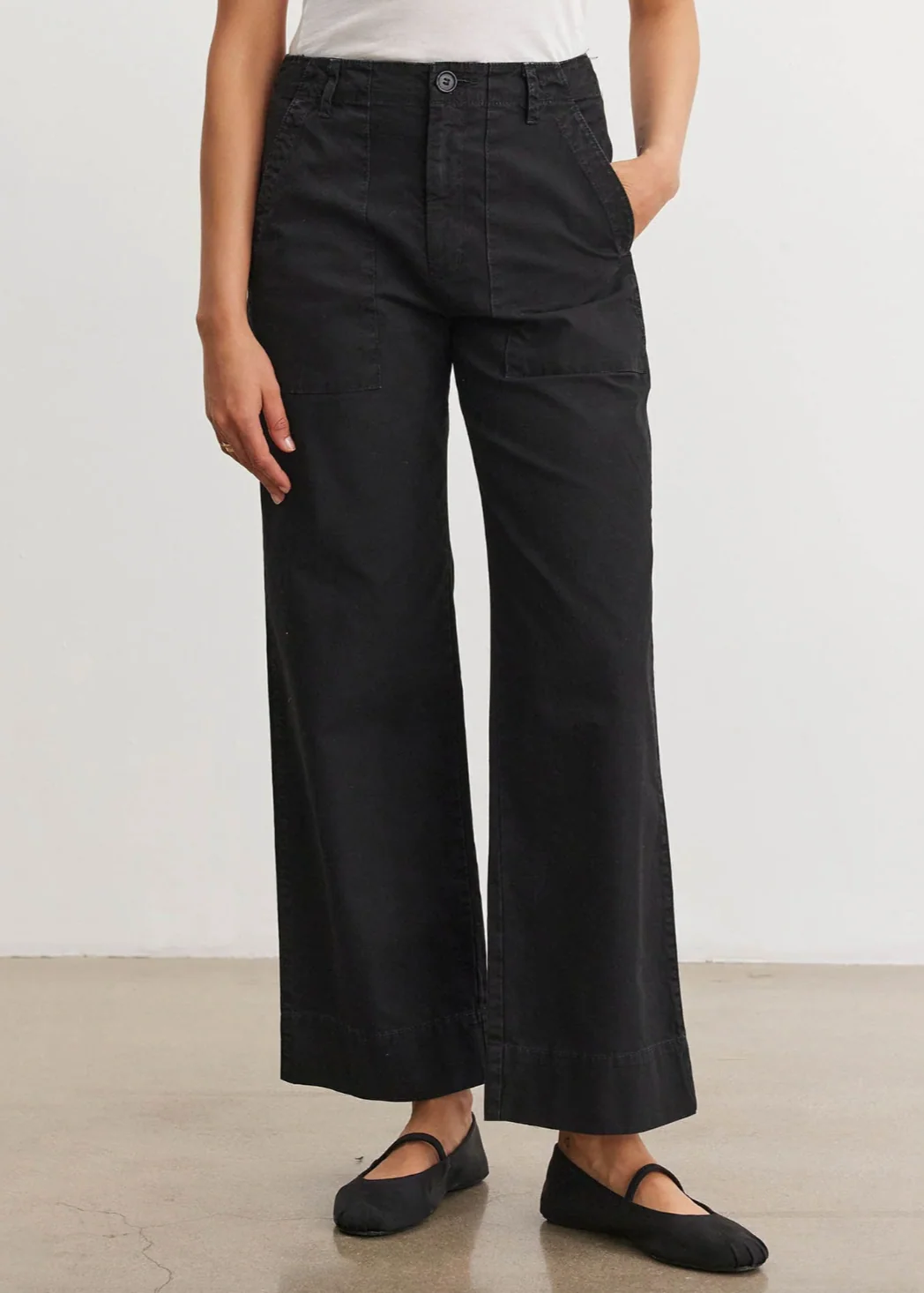 Mya Cotton Canvas Pant in Vintage Black