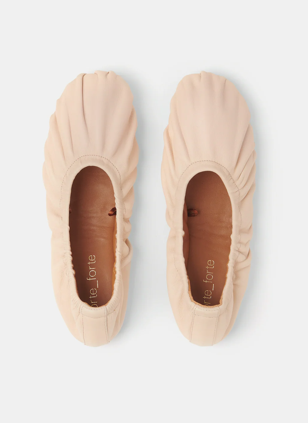 Leather Ballerina Flats in Alba