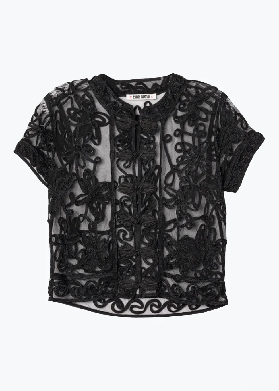 Nikola Soutache Top in Black