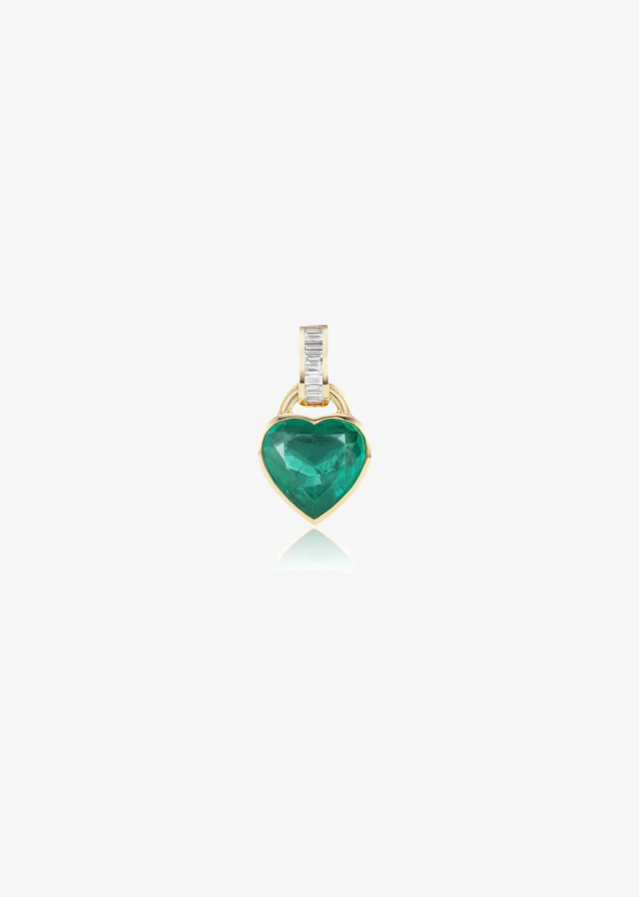 One-of-a-Kind Emerald Heart Nomad Pendant