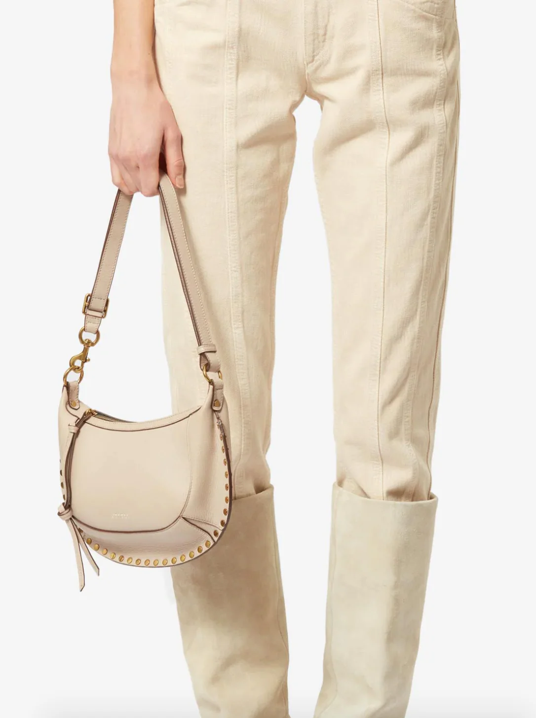Oskan Moon Bag in Light Beige - Image 2