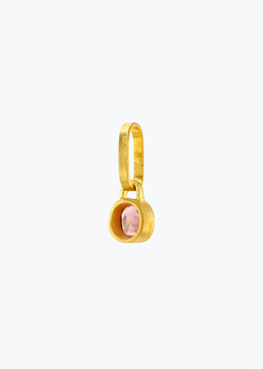 One-of-a-Kind Oval Padparadscha Sapphire Pendant - Image 4