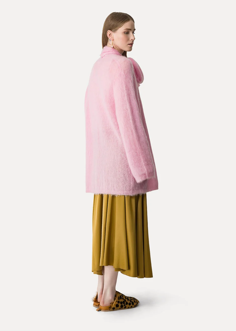 Oversized Cardigan with Scarf - Image 3