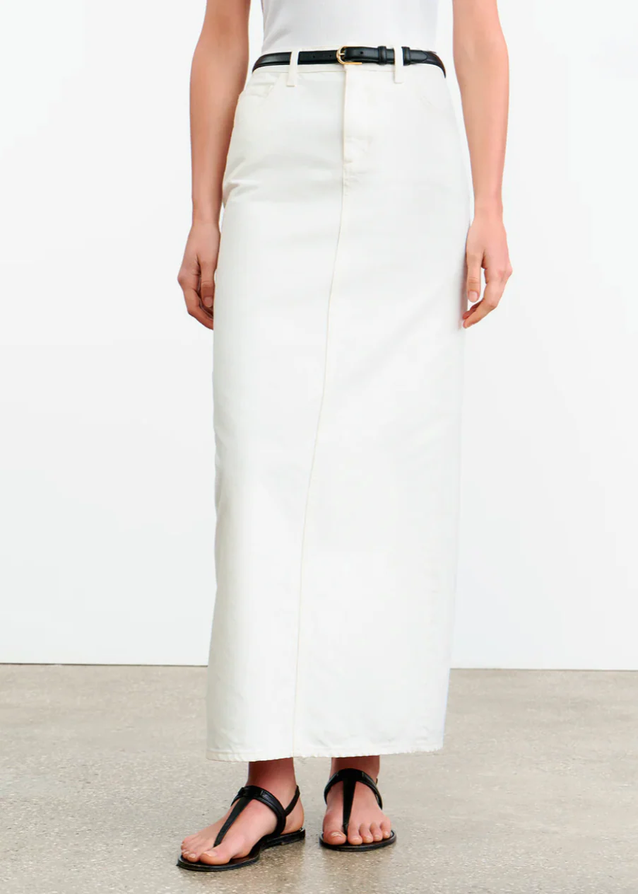 Ozzy Denim Skirt in Cream - Image 2
