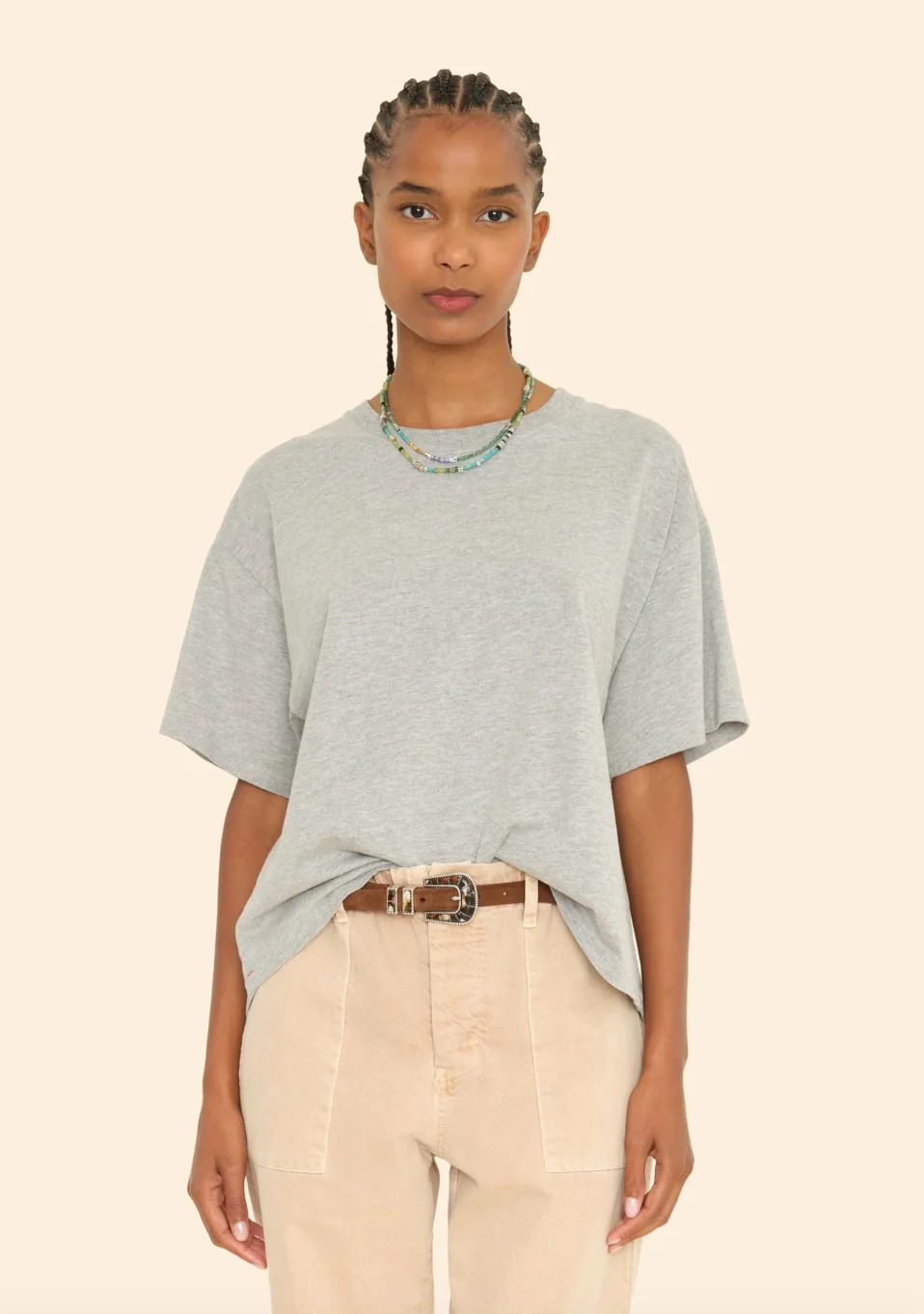 Palmer Tee in Heather Grey - Image 2