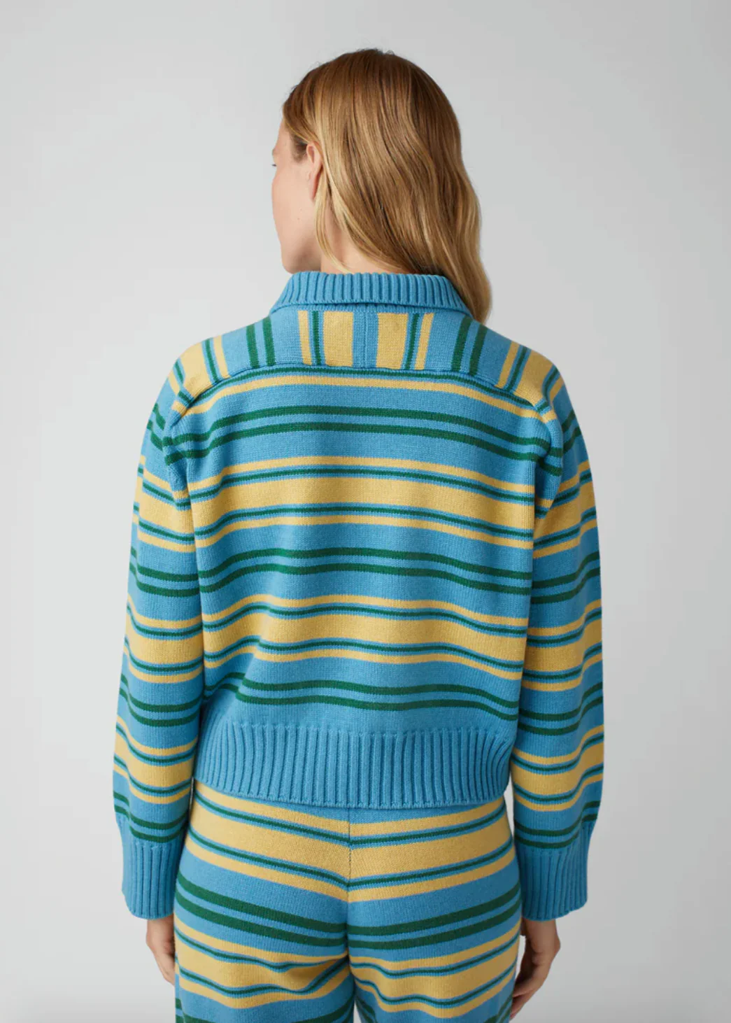Paper Stripe Cashmere Polo - Image 3