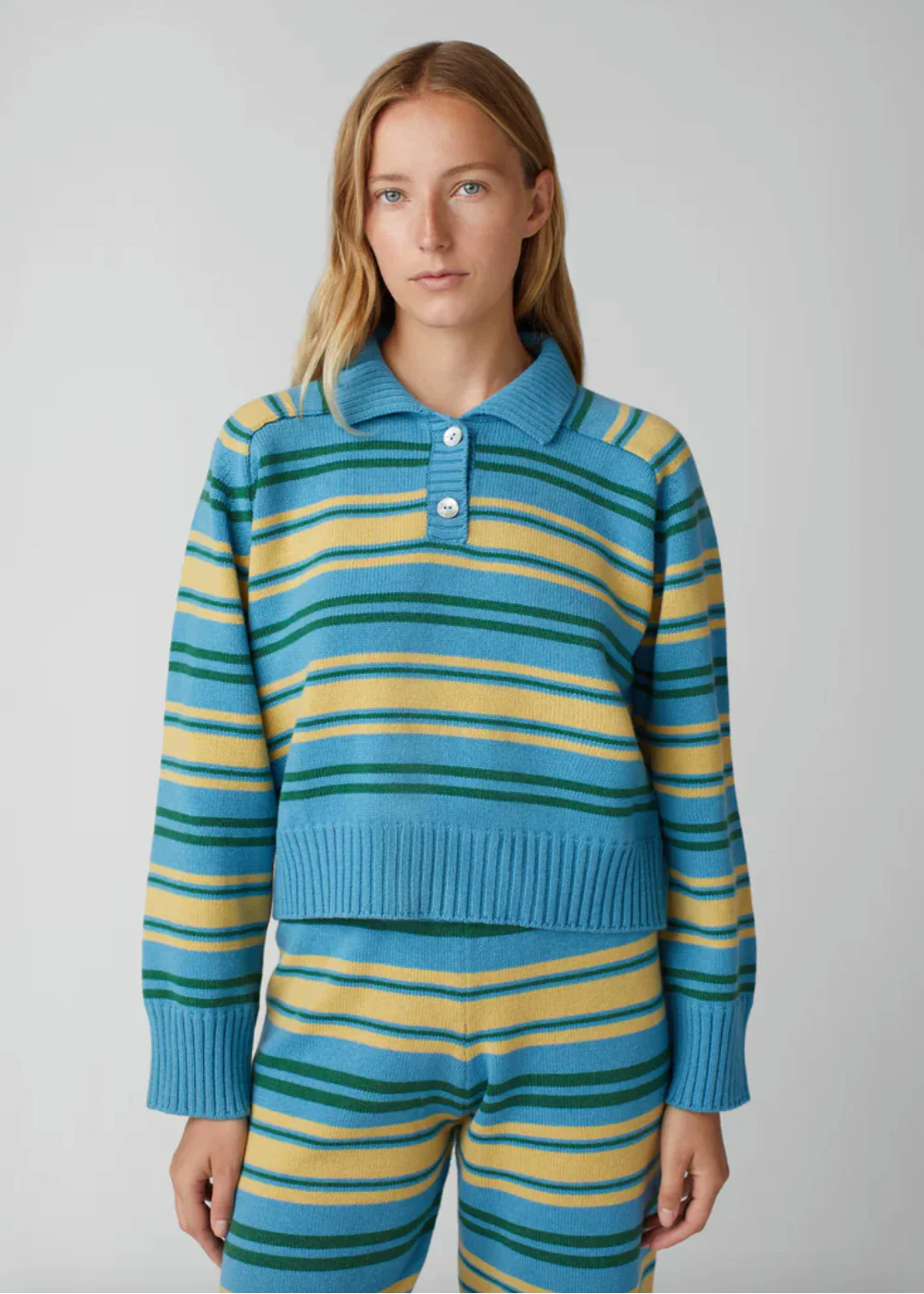 Paper Stripe Cashmere Polo - Image 4