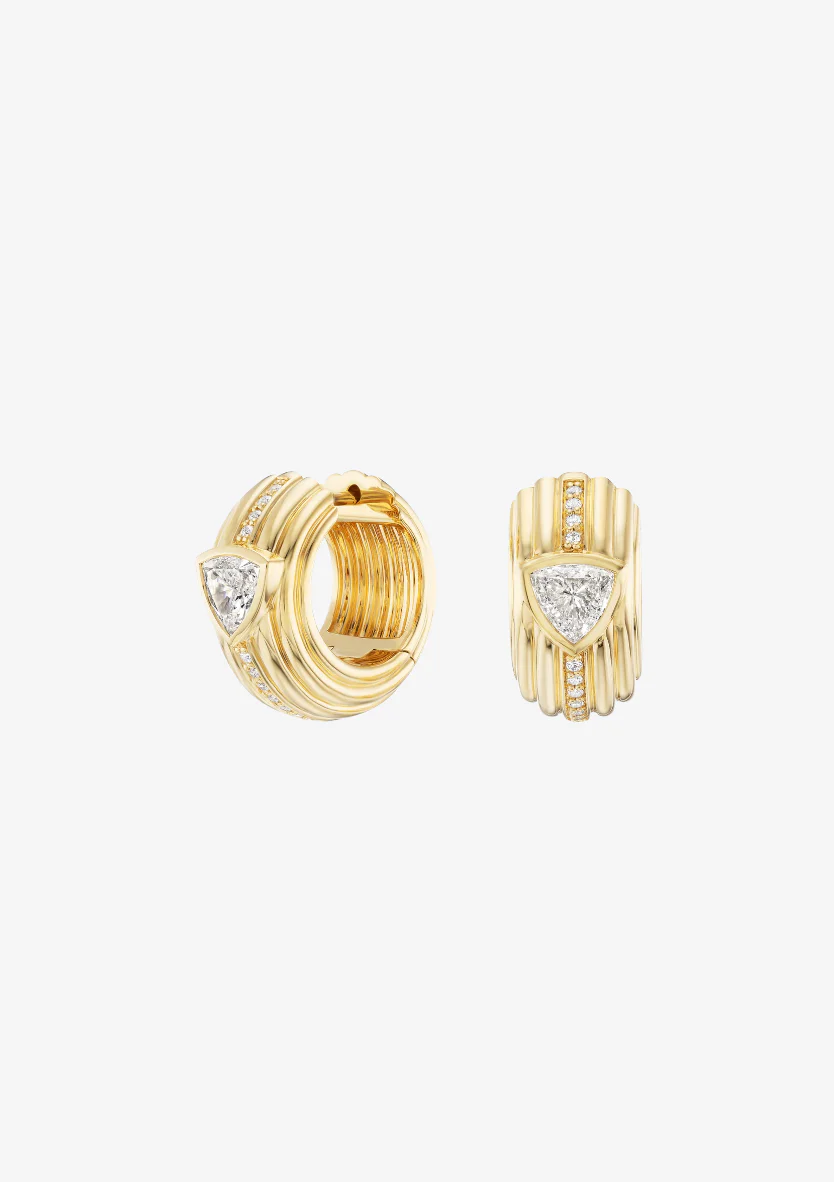 One-of-a-Kind Pavé Nomad Huggies with Diamonds