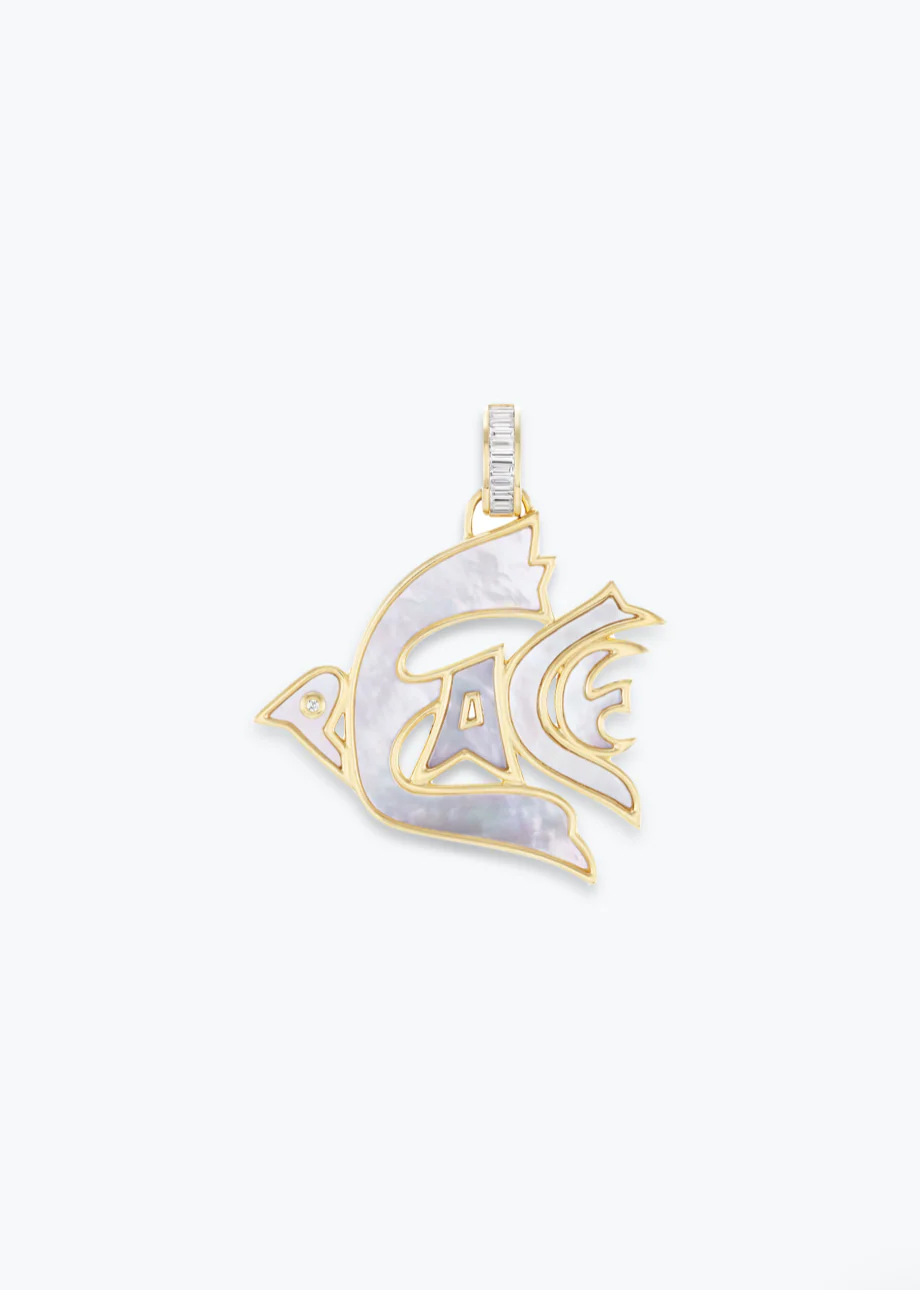 Peace Dove Pendant with Mother of Pearl