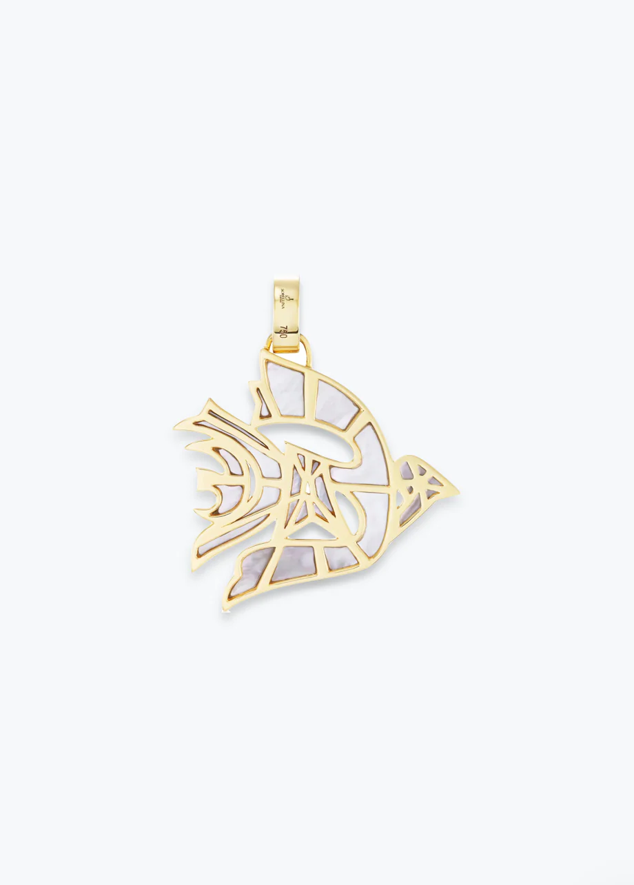 Peace Dove Pendant with Mother of Pearl - Image 3