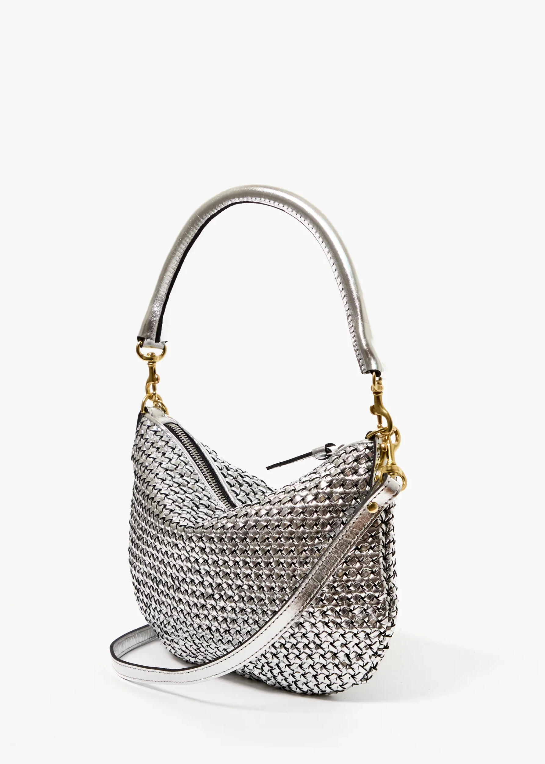 Petit Moyen Messenger in Silver Woven Étoile - Image 4