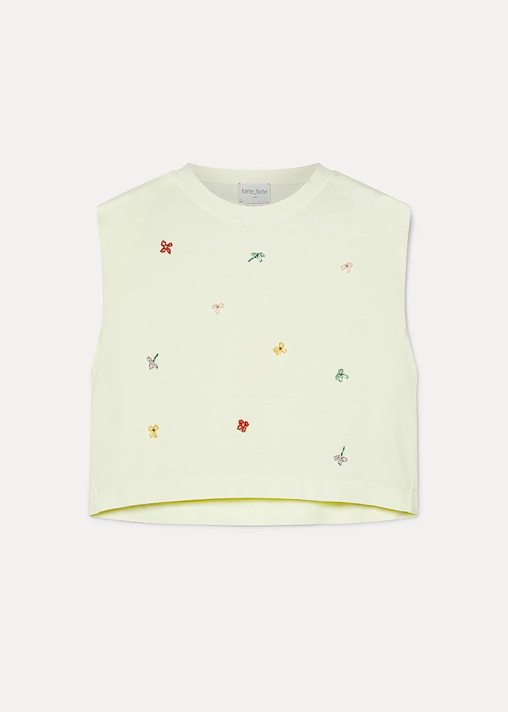 Petites Fleurs Embroidered Cotton Jersey Top - Image 2