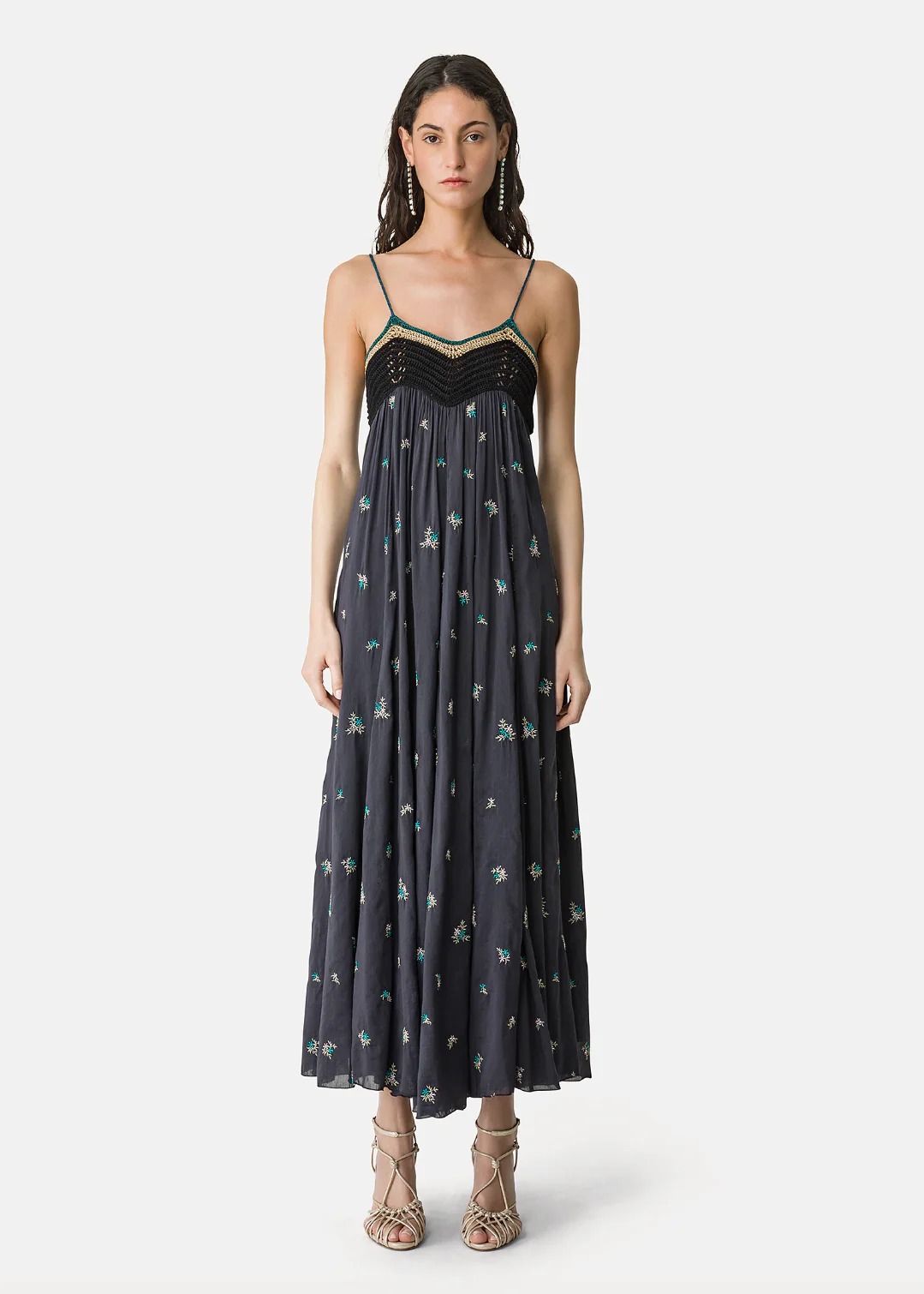 Voile Bustier Dress with “Petites Fleurs” Embroidery - Image 2