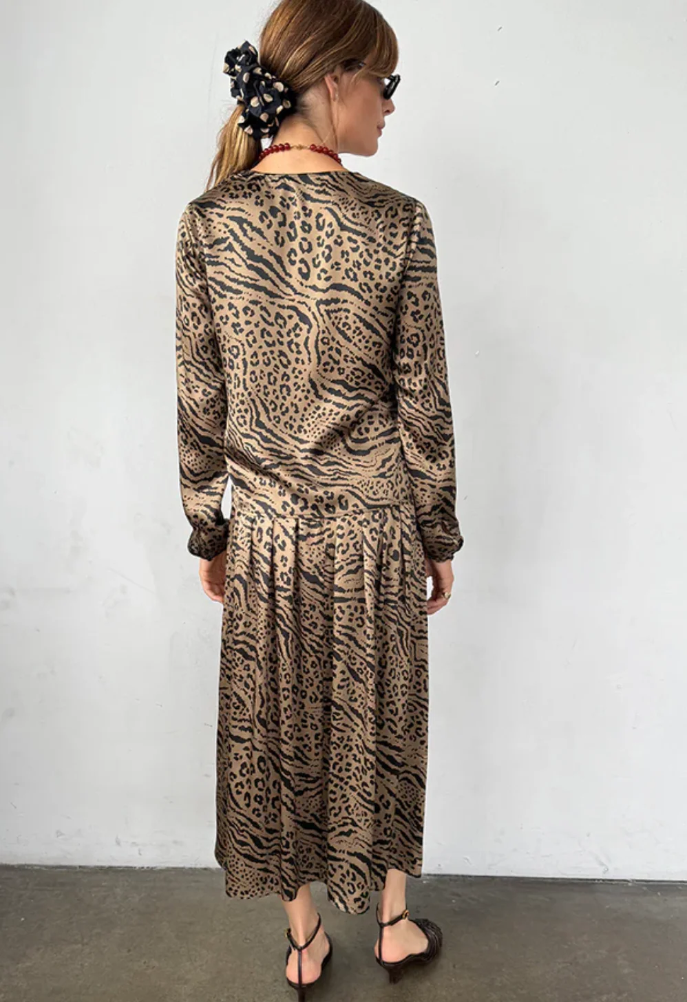 Pia Top in Leopard Silk - Image 3