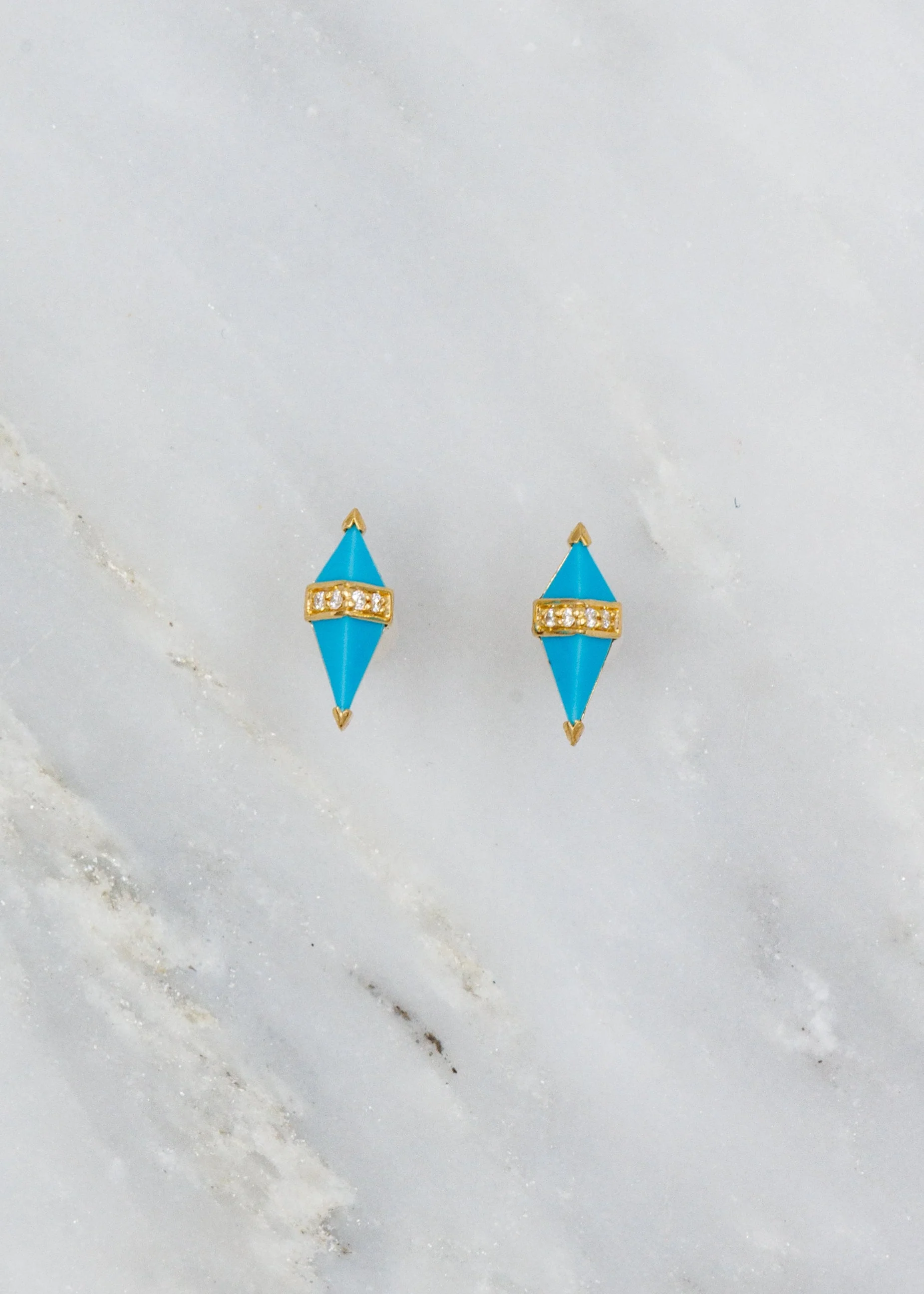 Pietra Studs with Turquoise