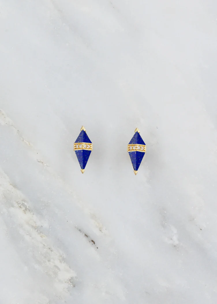 Pietra Studs with Lapis