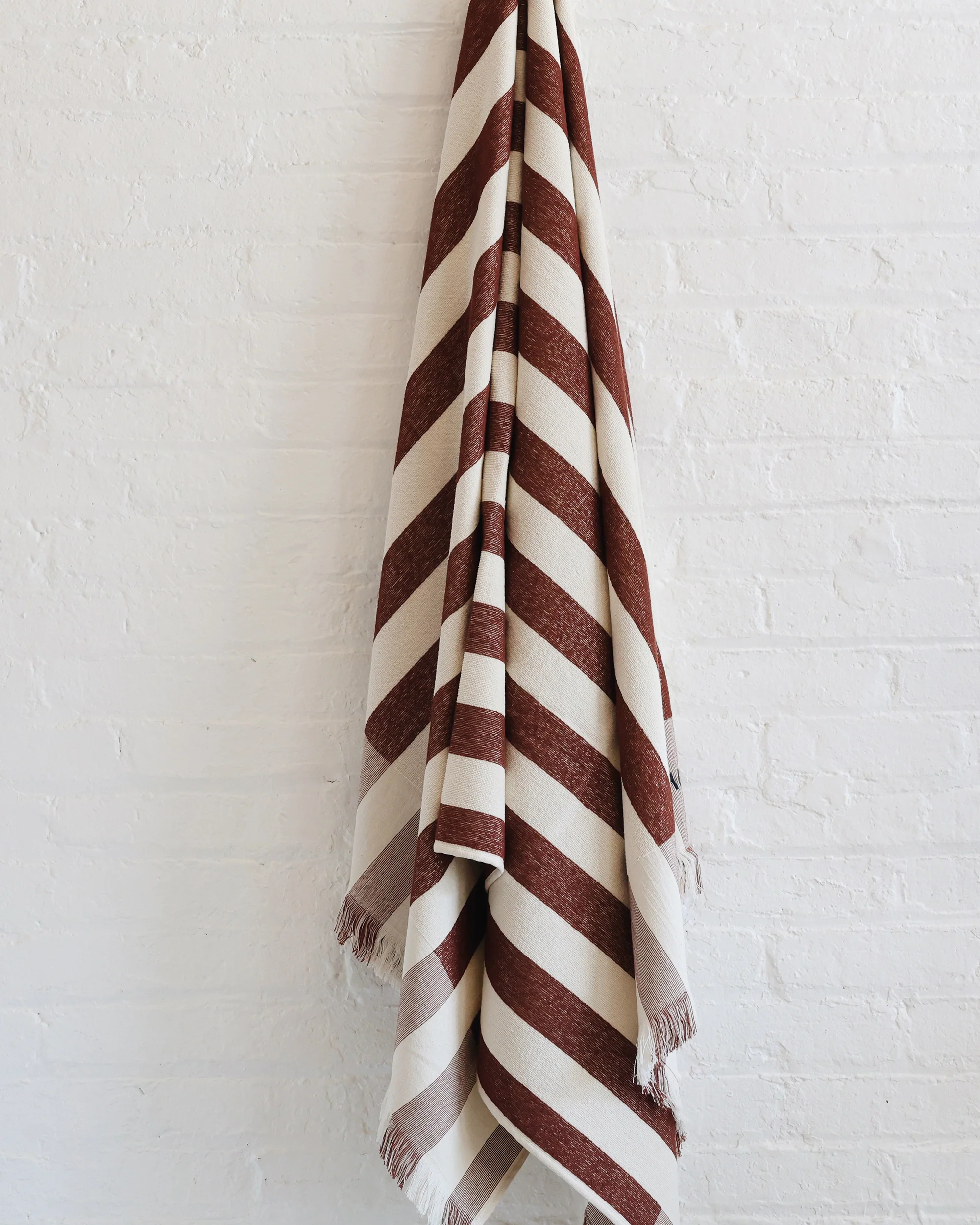 Plage Towel in Brown Stripe - Image 3