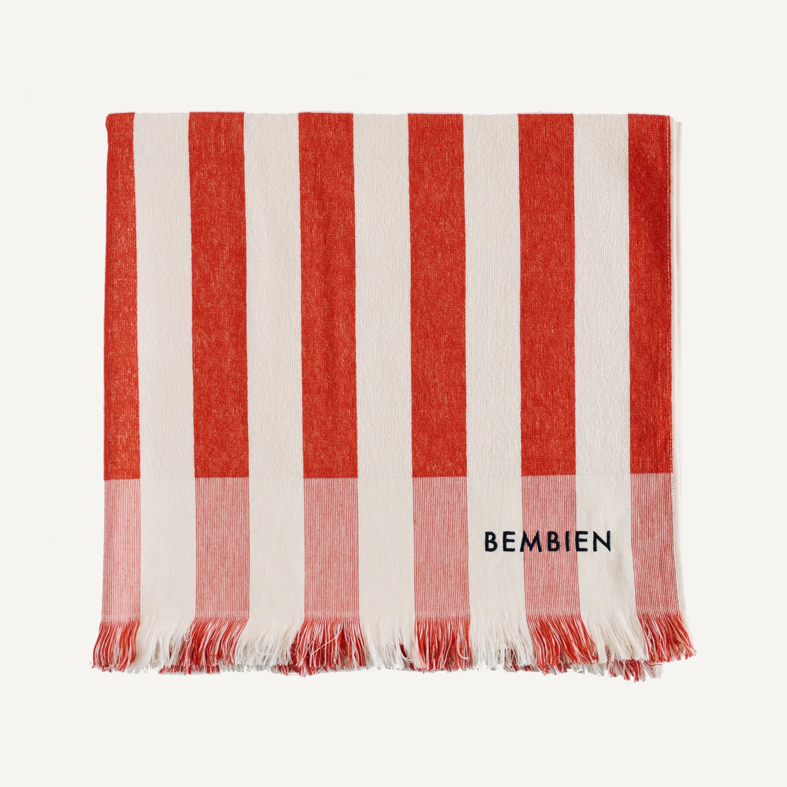 Plage Towel in Red Stripe - Image 6