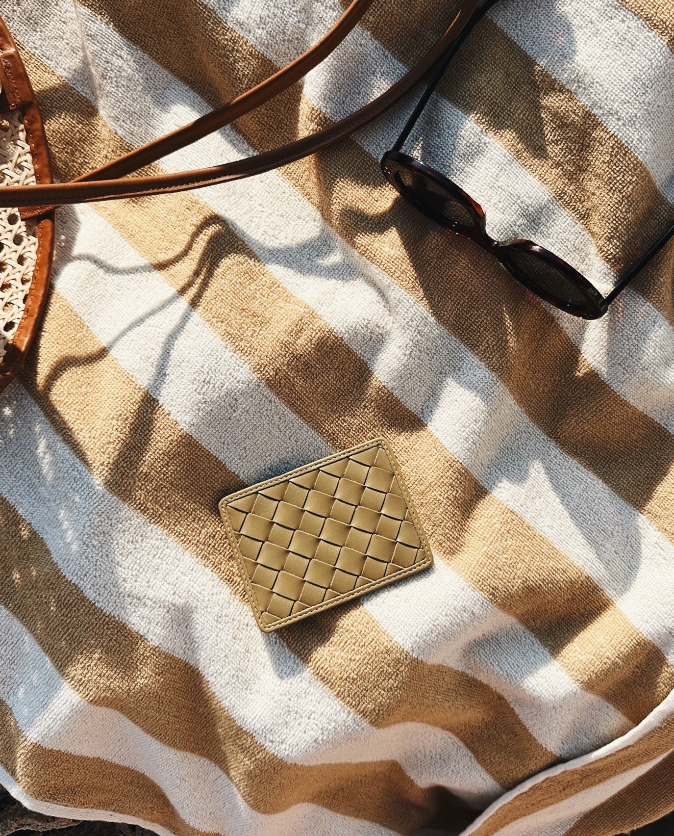 Plage Towel in Tan Stripe - Image 6