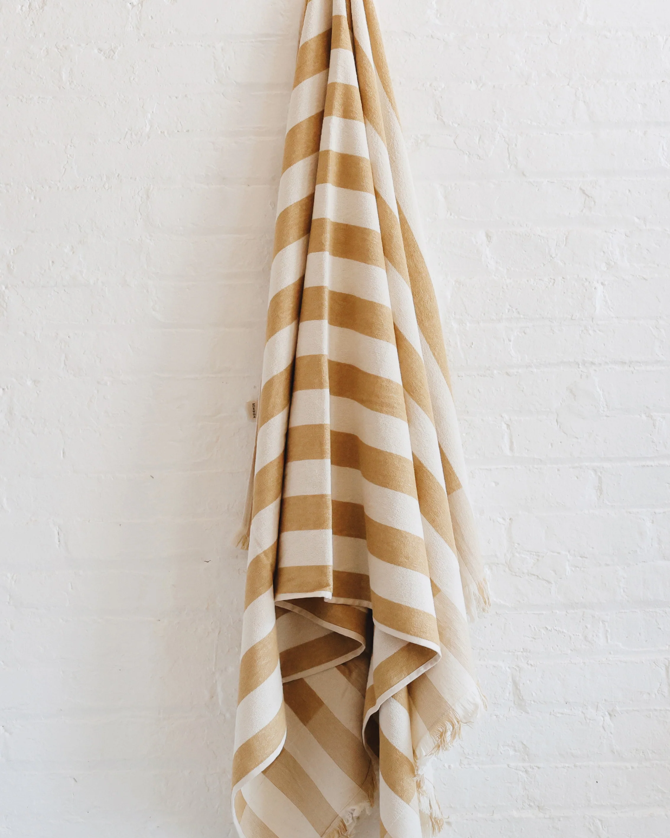 Plage Towel in Tan Stripe - Image 7