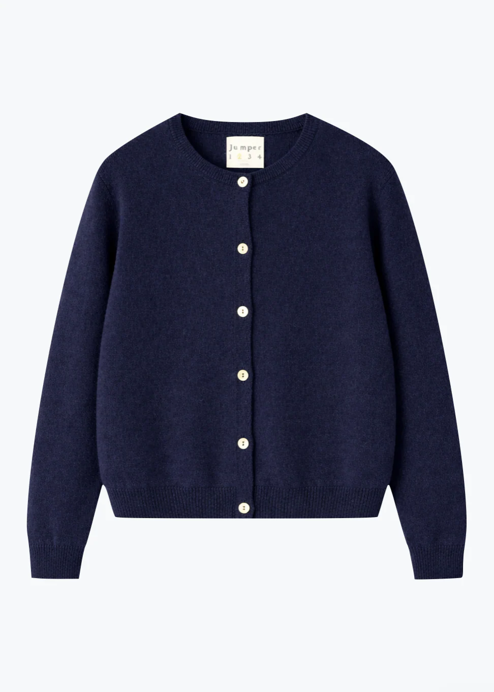 Plain Crew Cashmere Cardigan in Navy
