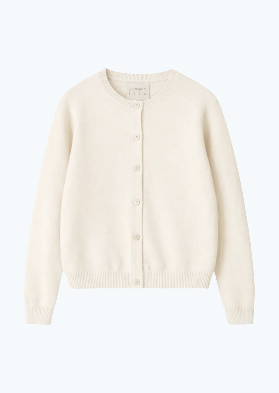 Plain Crew Cashmere Cardigan in Jasmine