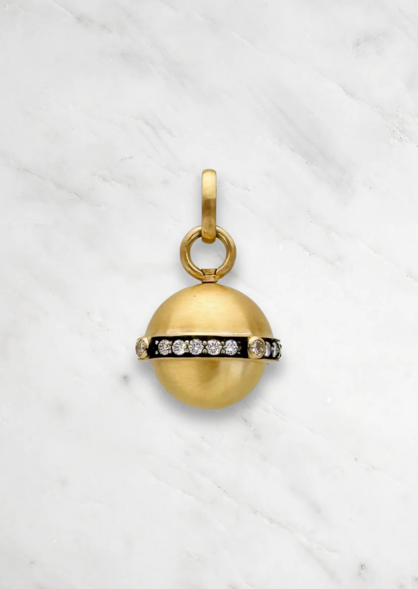 Qu'hier Que Demain Secret Talisman Spinning Orb Pendant