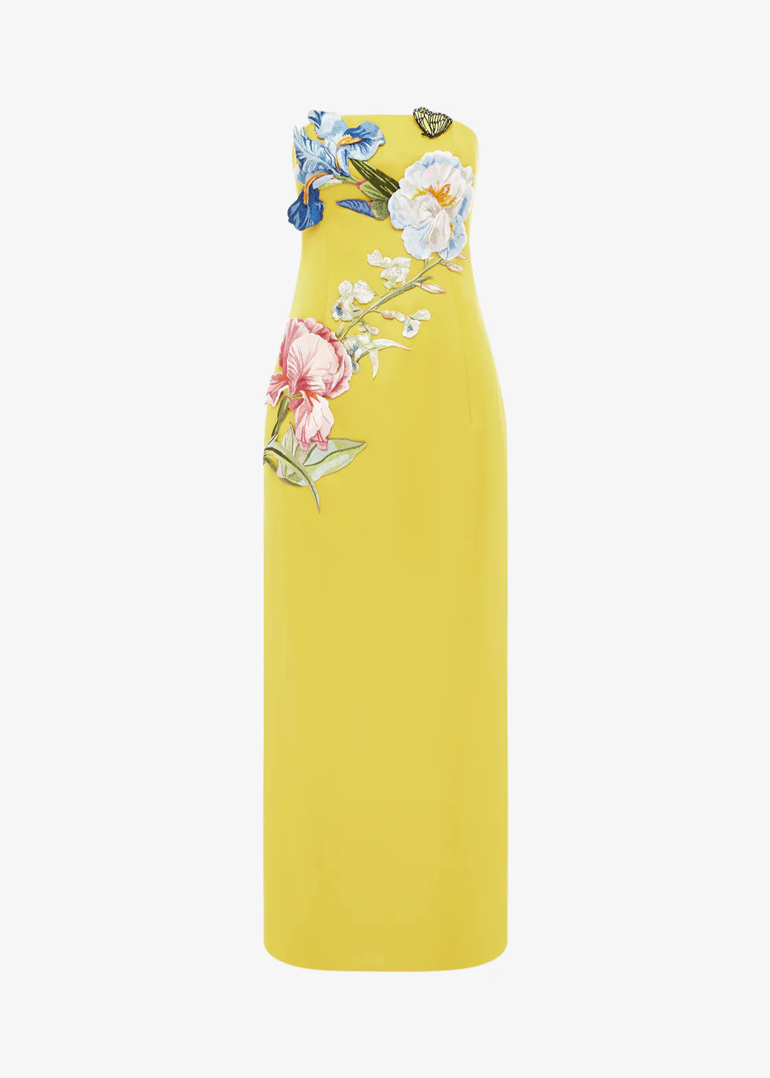 Rayna Appliqué Floral Bustier Maxi Dress