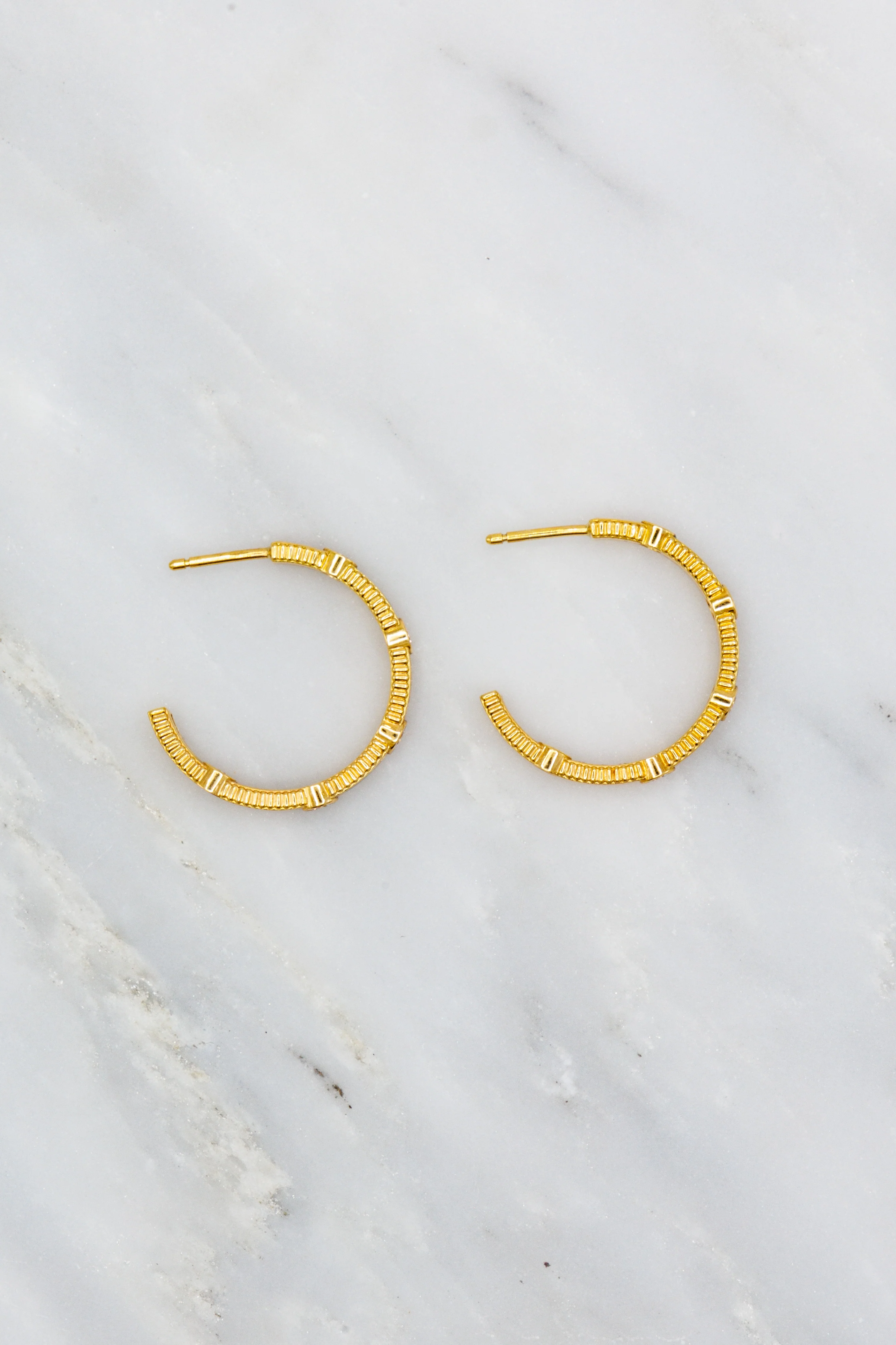 Rayon Hoops with Diamonds and Malachite - Image 3