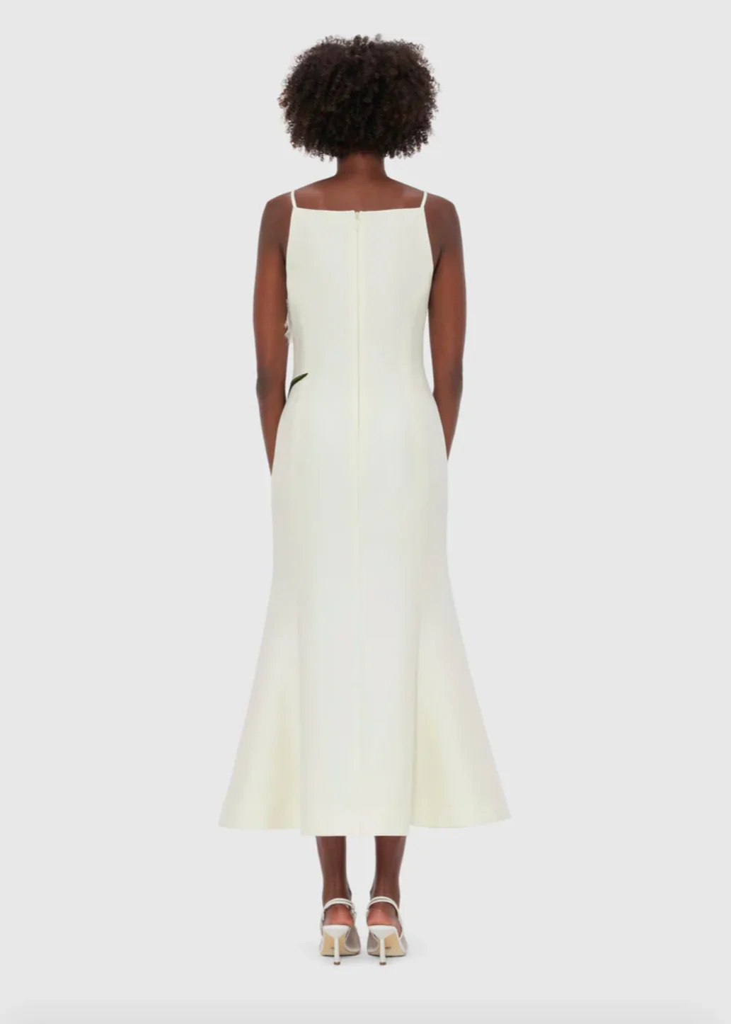 Regina Embellished Wool Blend Midi Dress - Image 3