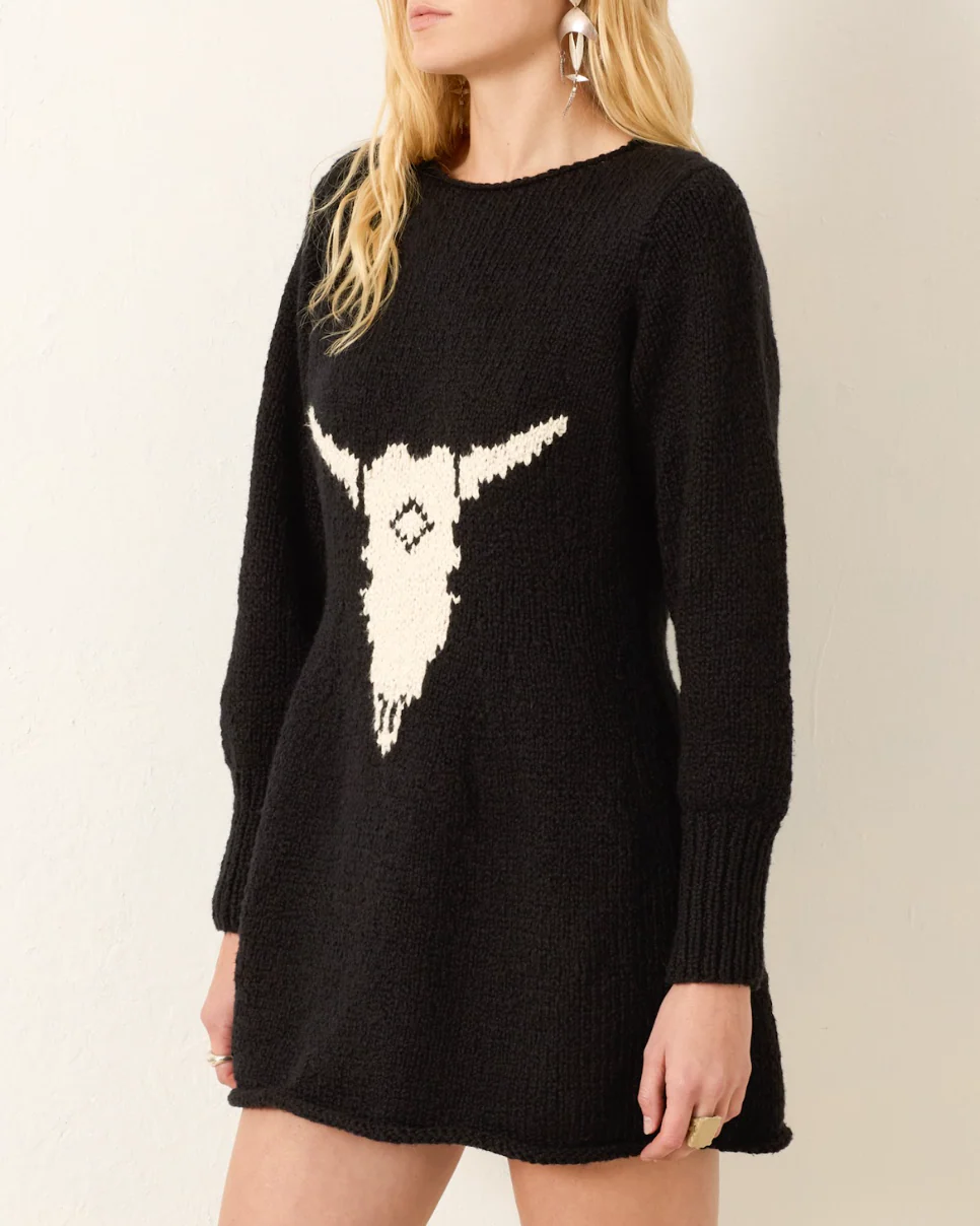 Renny Cow Skull Dress - Image 2