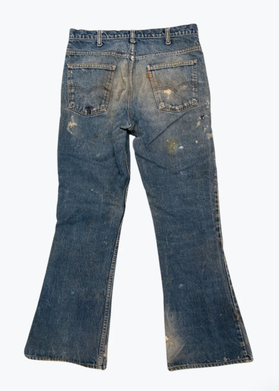 One-of-a-Kind “Repair Revolution” Embellished Levi's Orange Tab Jeans - Image 2