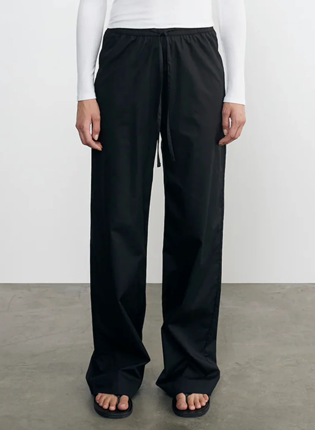 Cotton Resort Pant in Black