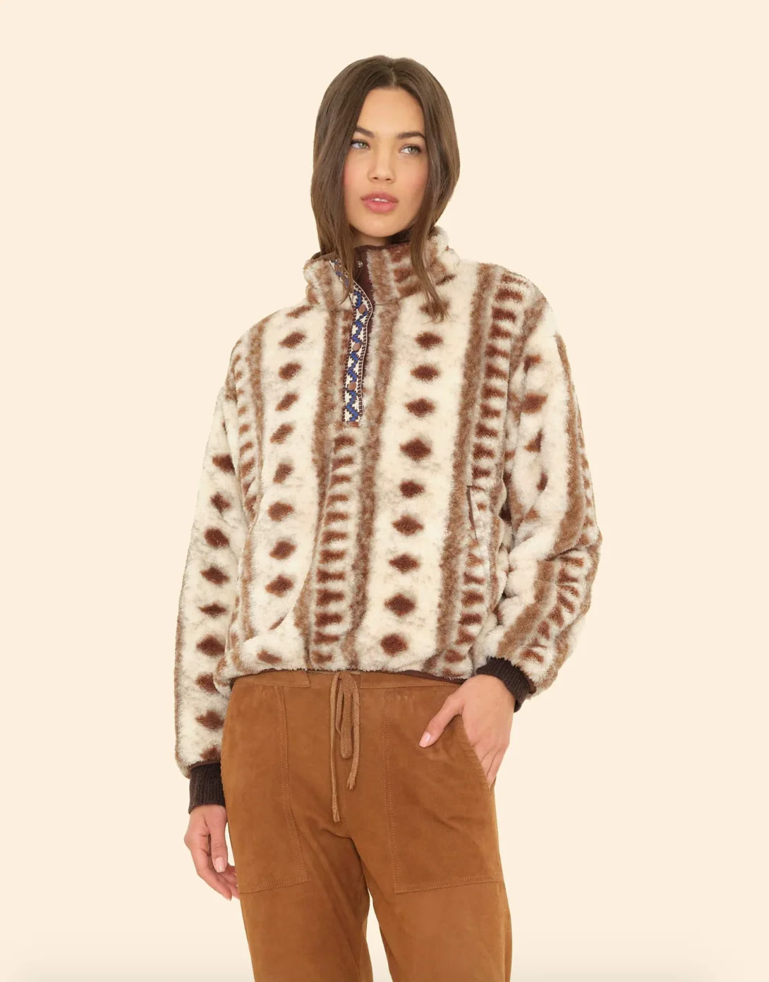 Ridge Fleece Pullover in Diamond Tribe - Image 2
