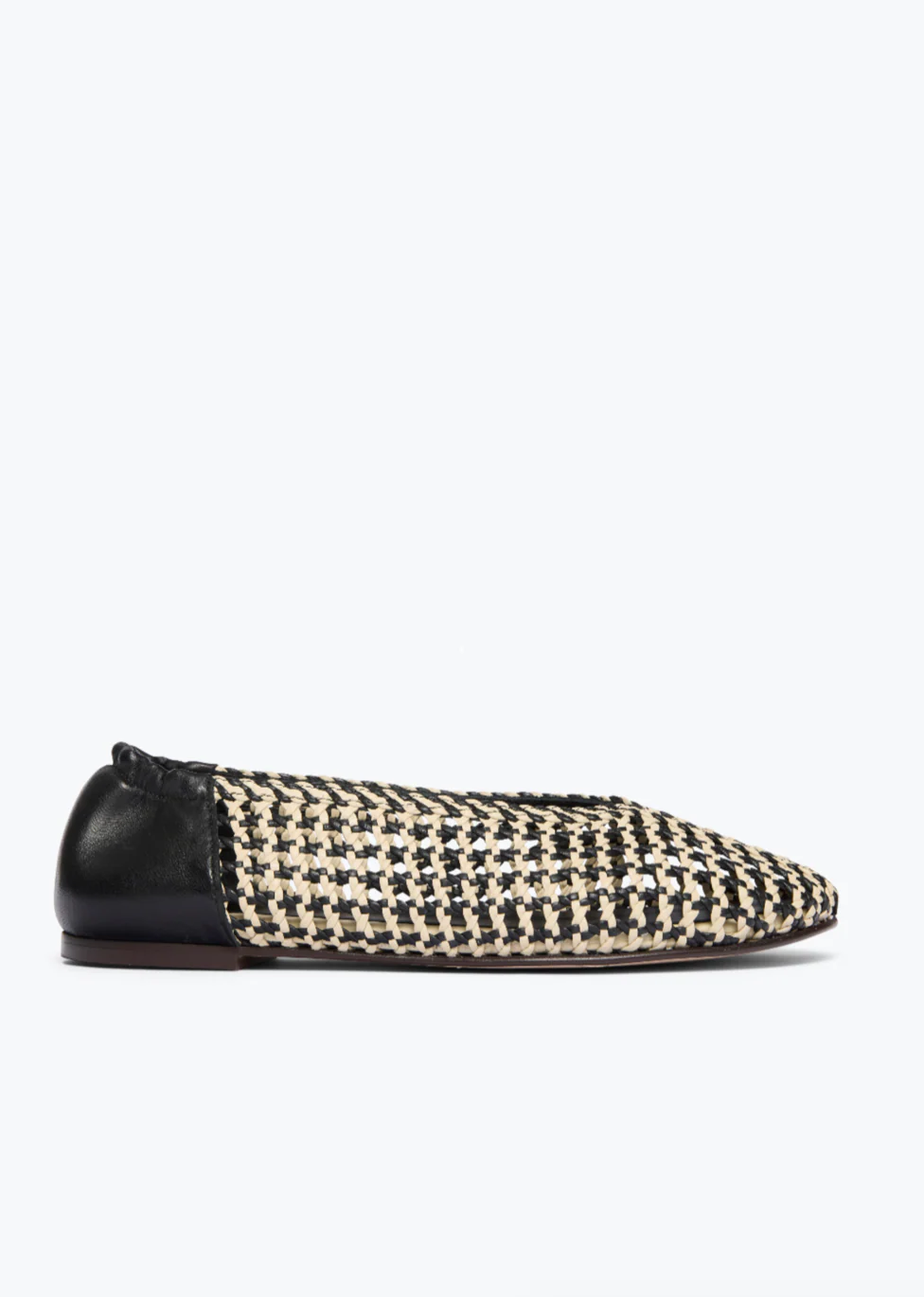 Riley Open Weave Ballet Flats in Black Vanilla