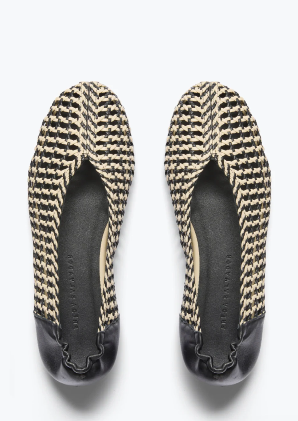 Riley Open Weave Ballet Flats in Black Vanilla - Image 2