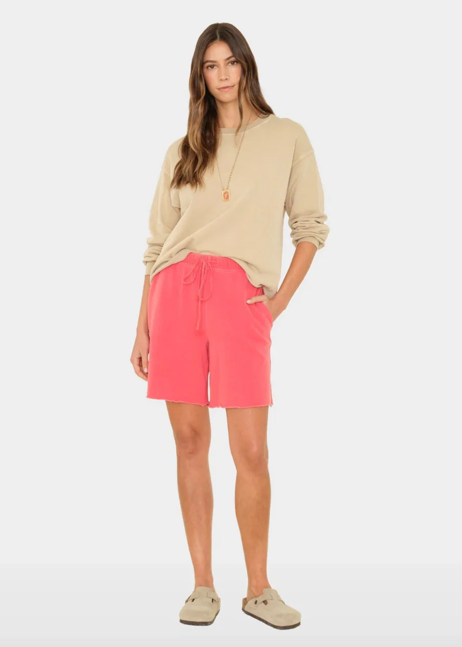 Rocco Terry Sweatshort in Vintage Red