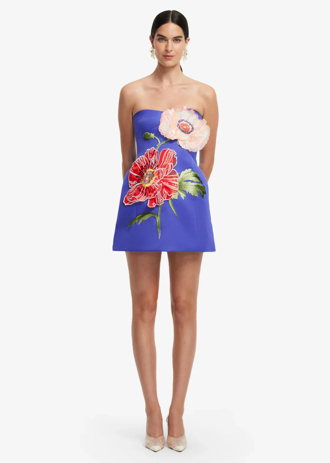 Rosario Appliqué Floral Bustier Mini Dress - Image 3