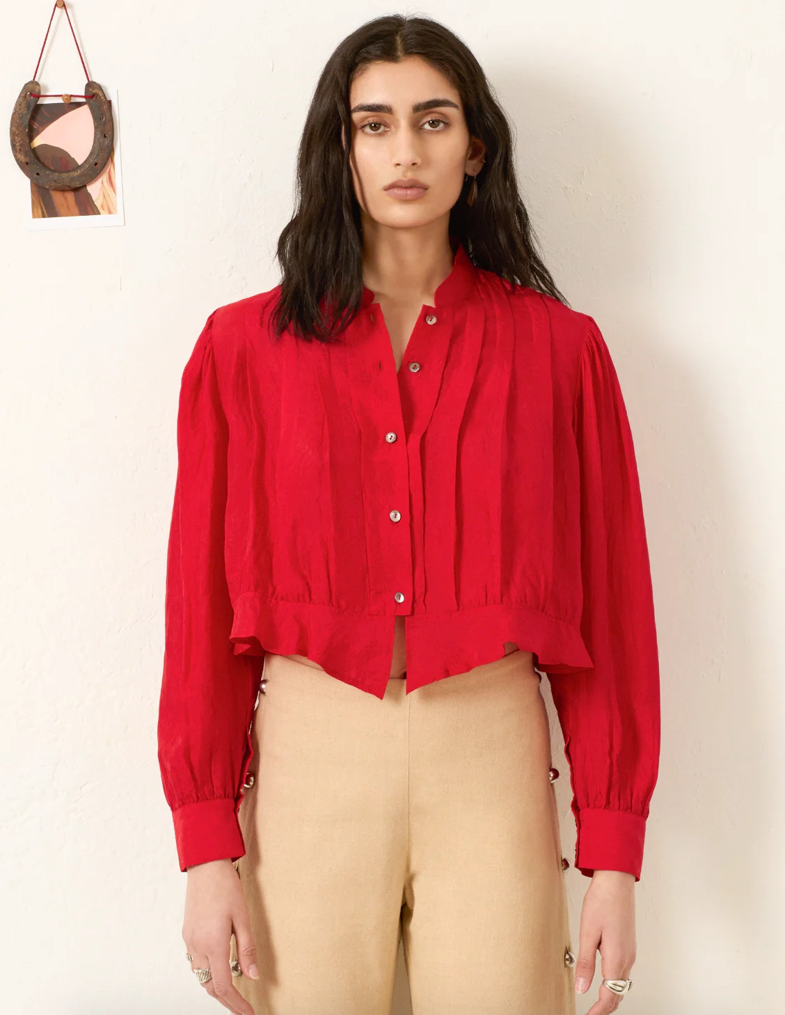 Ryland Scarlet Silk Shirt