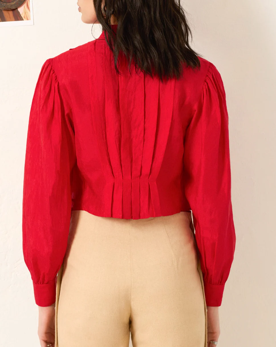 Ryland Scarlet Silk Shirt - Image 2
