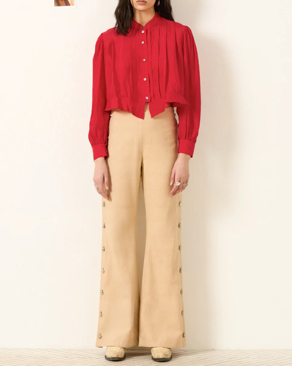 Ryland Scarlet Silk Shirt - Image 3