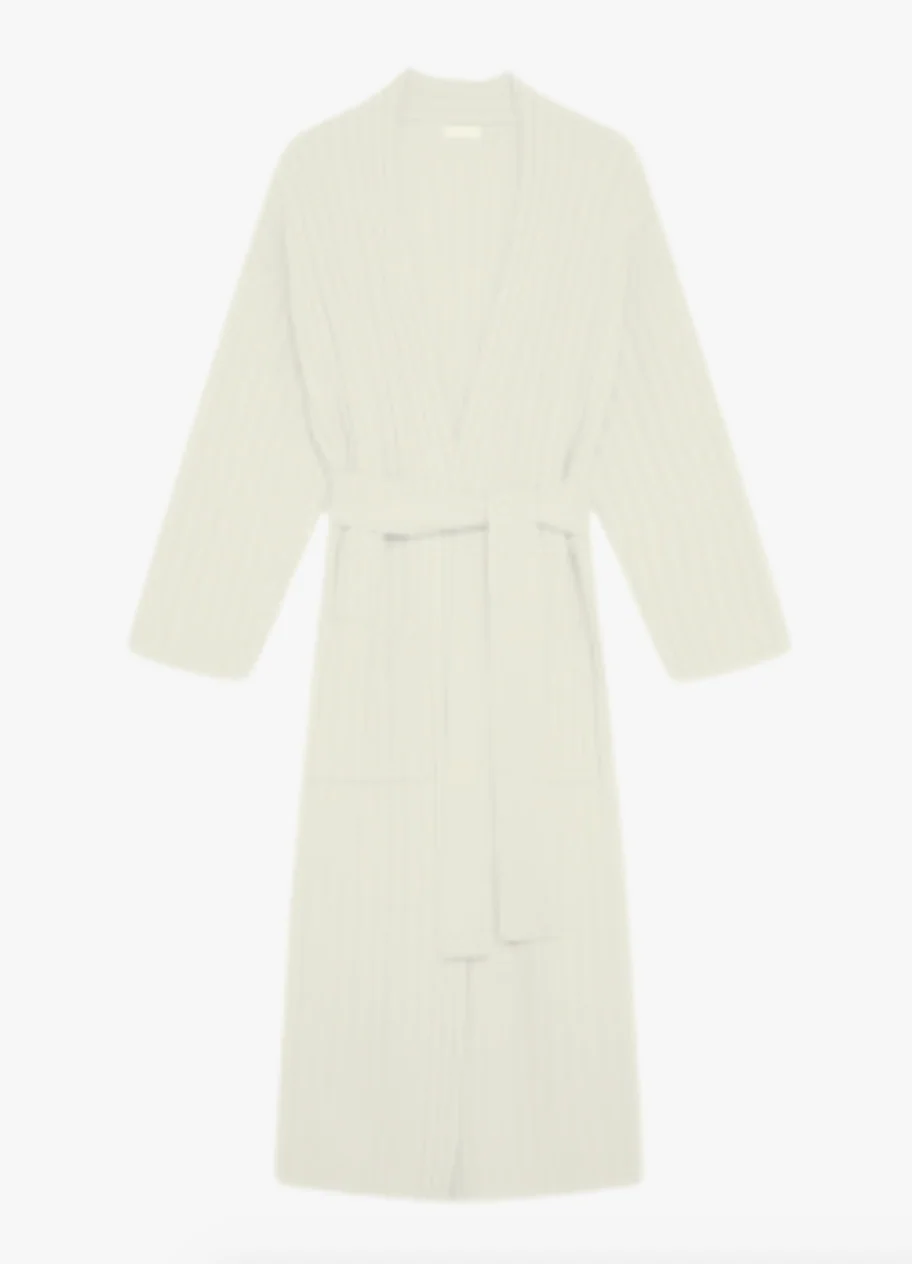 Ace Ribbed Cashmere Long Cardigan