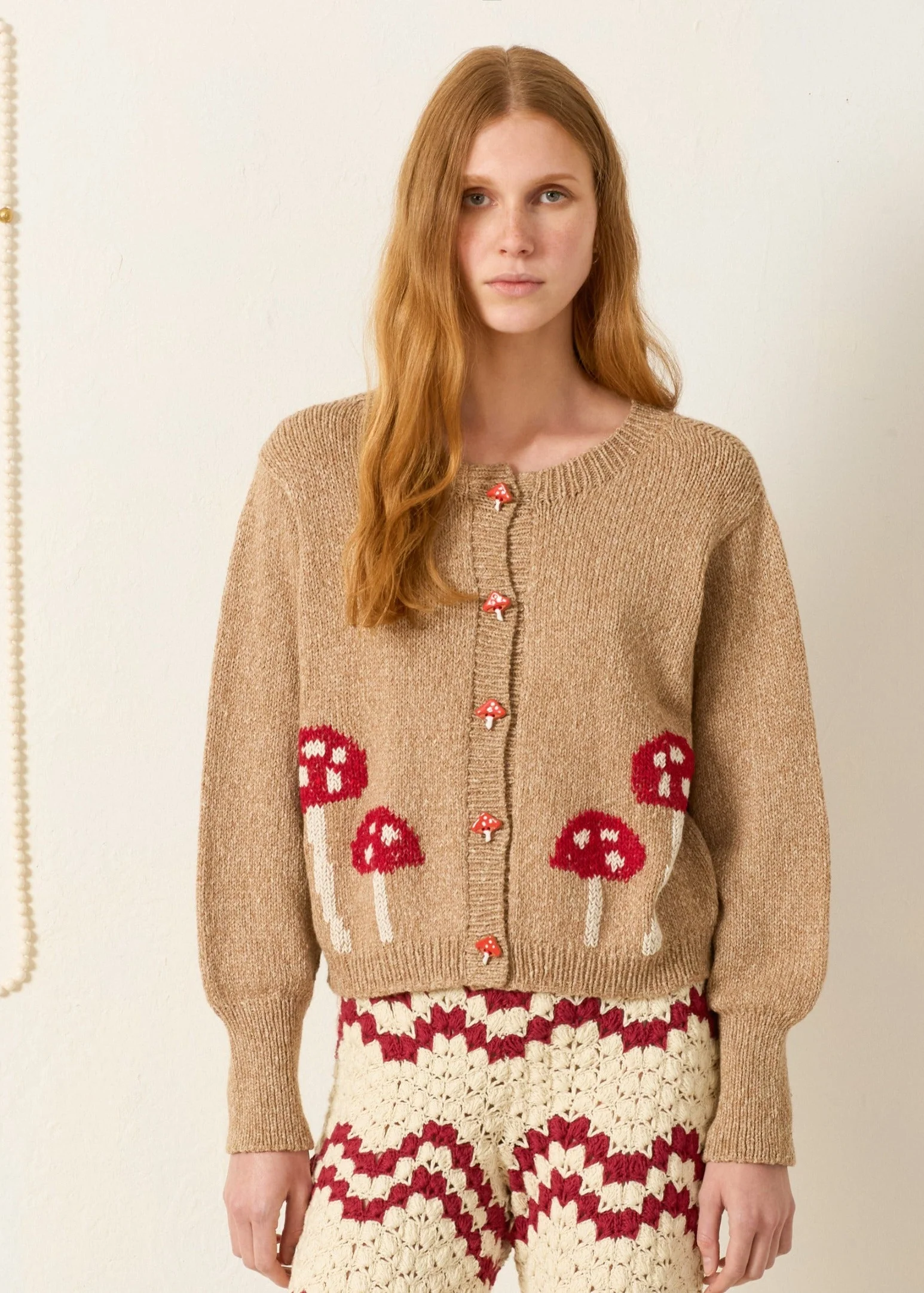 Sammi Mushroom Knit Cardigan