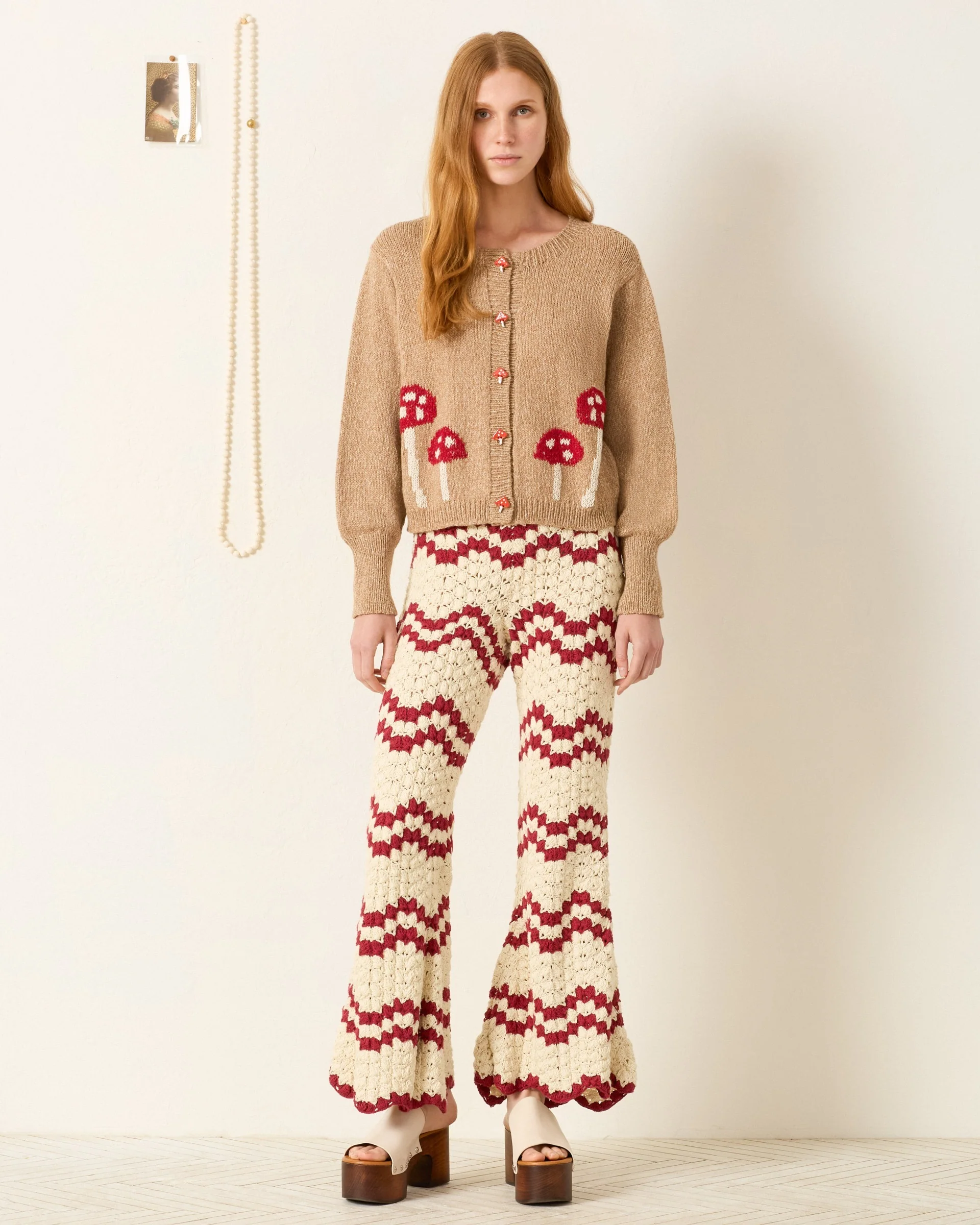 Sammi Mushroom Knit Cardigan - Image 3