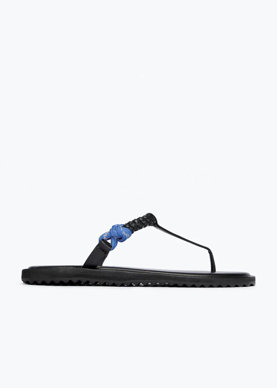 Selah Rope Thong Sandal in Cobalt